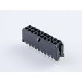 Molex Board Connector, 22 Contact(S), 2 Row(S), Male, Straight, Solder Terminal, Locking, Black 430452227